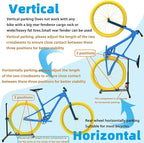 Foozet Bike Stand,Vertical Bike Rack Garage,Space-Saving Rack with Adjustable for Garage & Apartment, Bike Storage for Indoor Storage (2 pack)