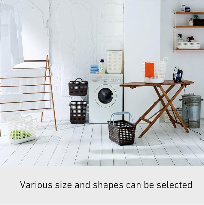 Like-it │SCB-5 │Daily use Inside or Outside. Movable Handles Make it Easy to Carry Around | Portable Large Basket for Kitchen, Laundry and Kids Room | 18.7 x 12.2 x 15.47 | White | 10.57 gal