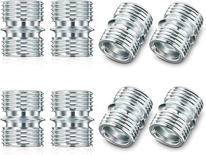Shimeyao 8 Pcs Coarse Thread Connector for Diameter Wire Shelving Poles, Shelving Connectors Parts Accessories for Shelf Unit, Extending Rack(19.1mm/0.75 Inch)