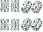 Shimeyao 8 Pcs Coarse Thread Connector for Diameter Wire Shelving Poles, Shelving Connectors Parts Accessories for Shelf Unit, Extending Rack(19.1mm/0.75 Inch)