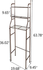 3-Shelf Bathroom Organizer Over The Toilet Space Saver Over The Toilet Rack Bathroom Corner Stand Storage Organizer, Brown