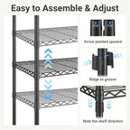 VIPEK V5C Medium Covered Clothes Rack Heavy Duty Portable Closet Wardrobe, Freestanding Black Clothing Rack with Grey Upgarded Polyester Cover, Adjustable Custom Closet Rack, 56.7" Lx15.7 Wx76.4 H