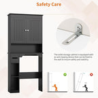 GAOMON Over The Toilet Storage Cabinet, Bathroom Shelf Organizer with Anti-Tip Device Small Freestanding Space Saver with Adjustable Shelf