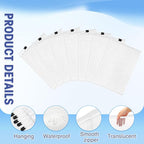 Jetec 32 Pcs Mesh Zipper Bags Toy Storage Bikini Organizer Bag Bolsas Para Guardar Trajes De Bano Waterproof Zipper Reusable Pouch Puzzle Multipurpose for Storage Office(White,9 x 7 Inch)