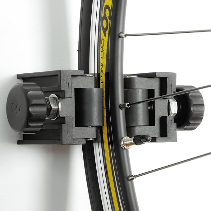 CyclingDeal Road Bike Bicycle Clip Storage Wall Mount Rack - Premium Quality Clip for Outdoor and Indoor - Safe & Secure for Road Hybrid Bikes - Store Bicycles in Garage or Home