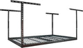 MonsterRax Overhead Garage Storage Racks 4x6, Ceiling Mounted Shelving, Adjustable Hanging Storage Organizer, Heavy Duty Steel, Holds 500 Pounds, Color: Hammertone, Adjusts 18"-33” off Ceiling