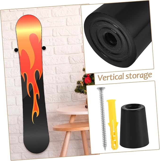 BESPORTBLE 1set Vertical Ski Wall Rack Storage for Skis Snowboards Space-Saving Design Sturdy Wall Mount Bracket Includes Screws for Easy Installation