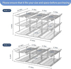 Can Organizer for Pantry Free Combination Can Dispenser, Clear Thickened 2 Pack 2-Tier Storage Rack for 48 Cans Suitable for Cabinet Pantry Fridge Countertop (3 * 2)
