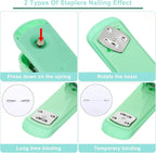 17 in 1 Green Desk Organizers and Accessories Set, 3 Office Desk Supplies Storage Organization, 4 Pens, Stapler, Staples & Remover, Tape & Dispenser, Scissors, Ruler, Clips, Hole Punch, Back to School