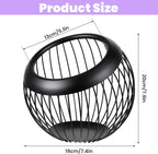 Large Capacity Coffee Pod Holders Basket, Metal Espresso Pod Holder, Coffee Bar Organizer for Counter, Kcup Storage Bar Accessories (Black)