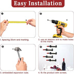 Wall-Mounted Wine Hook: Hanging Wine Bottle Wall Holder - Set of 3 Metal Wall Red Wine Rack Hooks