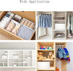 Drawer Organizer Clothes,12Pcs Dresser Drawer Organizers Foldable Closet Organization and Storage Dividers for Clothing,Underwear, Sock, Baby Closet Organizer (White)