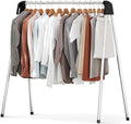 TOOLF Clothes Drying Rack Foldable, Laundry Drying Rack Stainless Steel, Portable Clothes Rack, Drying Rack for Clothing, Indoor Outdoor, Free-Standing, Large Capacity