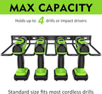 Power Tool Organizer, Drill Holder Wall Mount,Thickened Drill Rack,50 lb Garage Storage Heavy Duty Drill Organizer Utility Storage Rack for Dewalt Milwaukee Ryobi Cordless Tools