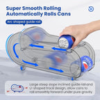 2 Pack Auto-Rolling Soda Can Organizer for Refrigerator/Fridge, Upgraded Soda Can Dispenser & Holder for Pantry Storage 10 Standard Size 12oz/ 11.2oz/ 355ml/ 330ml Drink Short Cans (Gray)
