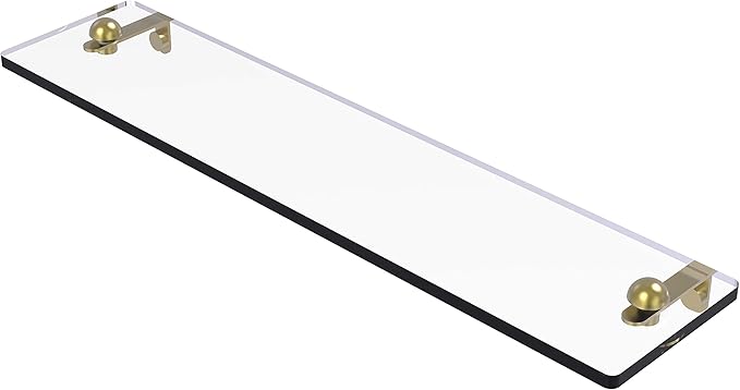 Allied Brass RC-1/22 22 Inch Vanity Beveled Edges Glass Shelf, Satin Brass