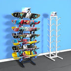 Heavy Duty Metal Ski Storage Rack, Home Gym Organize Holder, 7 Pair Freestanding Steel Ski Holder, Floor Display Stand for Garage/Shop