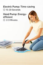Vacuum Bags for Travel with Pump,8 Pack Vacuum Storage Bags for Bedding and Clothing,Space Saver Bags for Travel and Home(with Hand Pump, Medium 50 * 70)