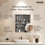 Kohler K-81144-DA1 Maxstow Frameless Surface Mount Bathroom Medicine Cabinet, 15" x 24", Dark Anodized Aluminum