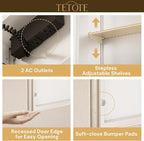 TETOTE 24 x 32 Medicine Cabinet with Lights, Adjustable Shelves, Silver Aluminum Cabinet, Anti-Fog Stepless Dimmable 3 Colors White/Warm/Natural, Easy to Install(Wall Mount/Recessed)