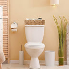 Toilet Paper Storage Basket Bathroom Counter Organizer Wicker Baskets for Organizing Cute Basket for Bedroom Nursery Room Kitchen Bathroom Decor -Natural