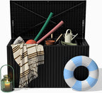 Veradek Everything Deck Box 120 Gallon | Lockable Storage Box and Organization for Patio Furniture, Outdoor Cushions, Throw Pillows, and Garden Tools