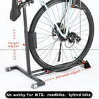 YueTong Bike Stand for Vertical Bike Storage,Upright Bicycle Stand Indoor,Standing Bike Rack for Garage Floor,Suit for MTB,Road Bike,Woman Bike and E-bike.