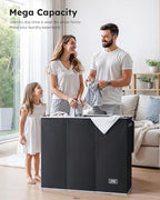 SOLEDI 180L Laundry Hamper 3 Section, Extra Large Laundry Hamper with Lid, Dirty Clothes Hamper with Sturdy Handle, Large Laundry Basket Organizer for Laundry Room, Bedroom, Hampers for Laundry