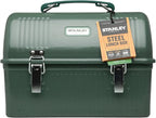 Stanley Classic Lunch Box 10 qt | Vintage Metal Lunchbox | Durable Meal Container with Handle and Latch | Stores Food, Drinks, Thermos, Water Bottle