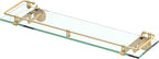 Gatco 1438 Glass Railing Shelf, Brass
