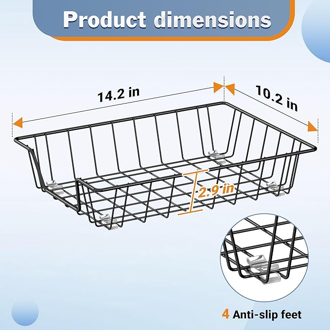 Letter Desk Tray Organizer, A4 File Tray Magazine Files Storage Basket Organizer Bin (6)