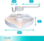Stander Wonder Pole Bin Accessory Pack, Storage Bin Accessory with Toilet Paper Holder, Towel Hook for Wonder Pole and Wonder Bathtub Pole, Bathroom Organizer Storage Shower Caddy, White