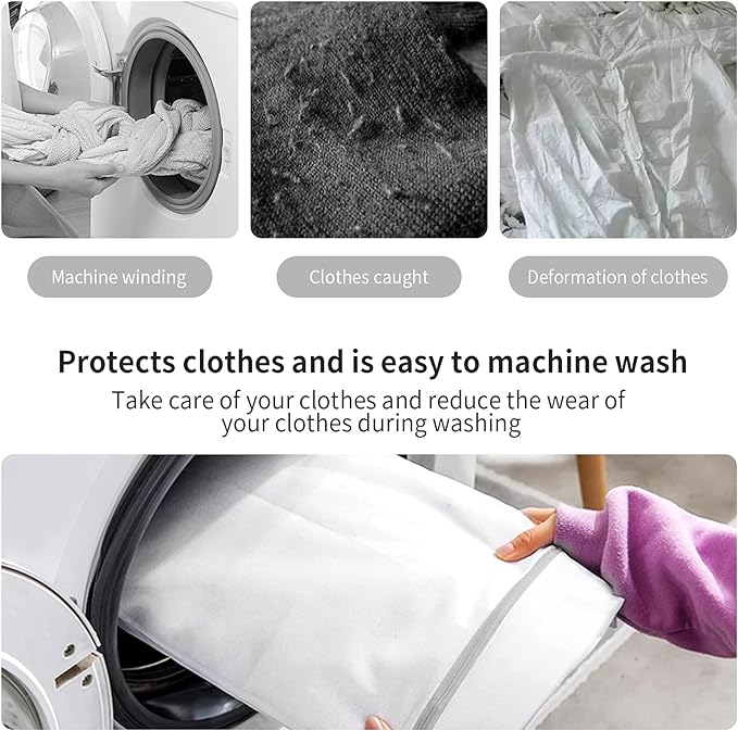 3 Pack XXL Mesh Laundry Bags by MDSXO- Large Jumbo Durable Delicates Bag for Washing Machine for Jackets, Curtains, Jeans 24 * 24 inch [3 Pack]