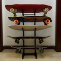 Heavy-Duty Metal Snowboard & Ski Storage Rack | Freestanding Display for Skateboards & Scooters | Durable Organizer for Home, Garage, and Outdoor Gear