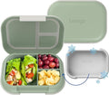 Bentgo Chill Max Leak-Proof XL Lunch Box - Included Ice Pack Keeps Food Cold; 5-Cup Capacity for Adults & Ages 8+, 3 or 4 Compartment Bento Box, BPA-Free, Dishwasher Safe (Clay Green & Gray)