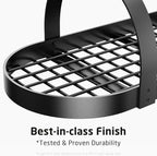 KES 48 Inch Large Hanging Pot Rack, Heavy Duty Oval Pot and Pan Hanging Rack Ceiling Mount, Pot Pan Hangers for Kitchen with 20 Hooks, Matte Black, (For 16" and 24" Joist Mount), KUR225S122-BK