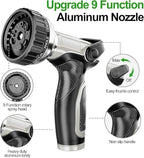 SPECILITE 175ft 304 Stainless Steel Garden Hose Metal, Heavy Duty Water Pipe with Nozzles for Yard, Outdoor - Flexible, Never Kink & Tangle, Puncture Resistant (Sliver)