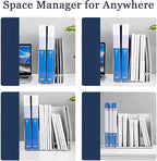 SAYEEC Desktop Collapsible File Magazine Folder Holder 4 Compartment Plastic Hollow Documents Foldable Organizer Files Cabinet Shelf Frames Dividers Rack Display and Storage