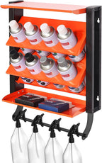 WALMANN Wall Mount Spray Paint Can Holder, Heavy Duty Metal Paint Can Storage Rack for Garage, Shop Paint Cans Holder, Holds Up to 100 lbs