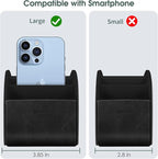 Large Remote Control Holder with 5 Compartments, KENOBEE Anti-slip Desktop Caddy Storage Organizer for Phone, Remote Controllers, Office Supplies, Makeup Brush, Media Accessories, Black