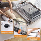 Vacuum Storage Bags For Clothes With Rechargeable Air Pump, 9 Pack Compression Packing Bags For Luggage, Space Saver Bags For Travel, Carry-On Size Vacuum Seal Bags