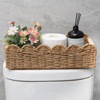 Toilet Paper Storage Baskets, Basket for Bathroom Organizers and Accessories, Decor for Toilet Tanking and Shelves