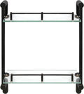 Double Wall Glass Shelf with Pre-Installed Rail - Rubbed Bronze - Oval Series - 5 Year Warrantee
