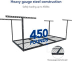 FLEXIMOUNTS 2 Pack 3x6 Overhead Garage Storage Adjustable Ceiling Rack 72" Length x 36" Width x 40" Height, 900lbs Total Weight Capacity, Black, Classic Series
