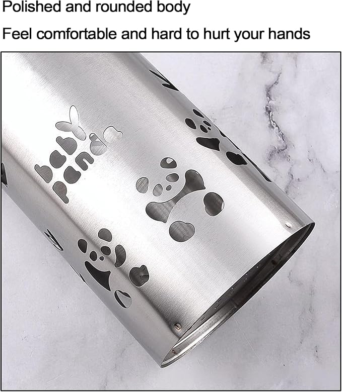 Utensil Holder for Kitchen Counter, Stainless Steel Cooking Utensils Crock, Spoon and Fork Metal Flatware Canister, Countertop Utensil Organizer for Spatulas, Ladles, Cutlery & Tableware Storage