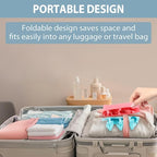 TamBee Portable Hanger Clips Travel Clothesline Travel Hangers Towel Drying Rack Clothing Hanger Folding Portable Sock Dock Swimsuit Drying Rack Hanger with 6 Clips Pack of 3 (Blue)