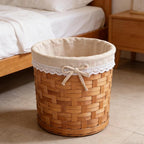 LOGOFUN 6PCS Removable Laundry Basket Liner Washable Cloth Insert Cover for Home Decor and Seasonal Parties Supplies - White & Brown