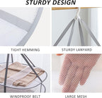 AUTODECO 2 Pack 3-Tier Folding Mesh Clothes Hanging Dryer, Sweater Drying Rack, Large Laundry Drying Rack, Lay fold Flat Dry Hanger, Mesh Clothes Hanging Dryer - XL(3Tier)+XL(3Tier)