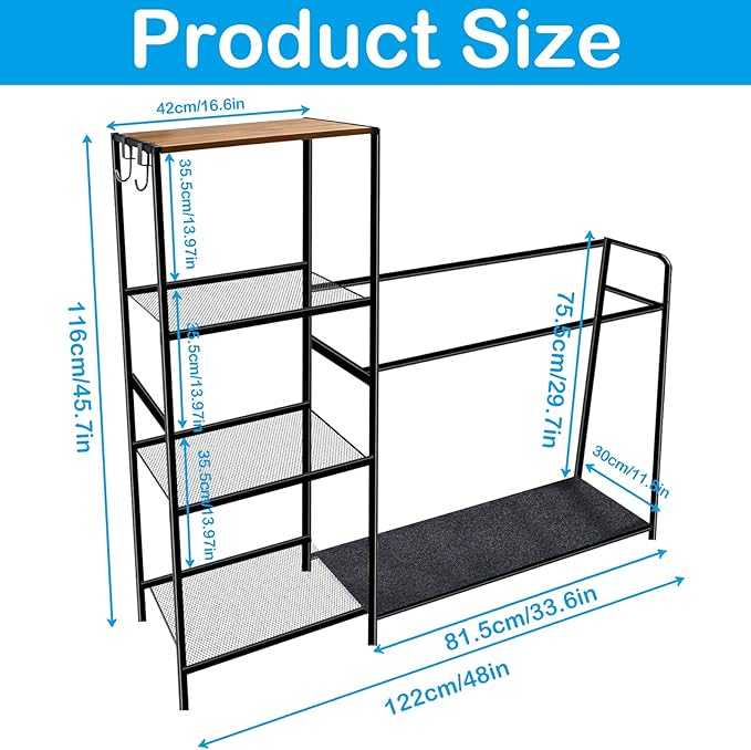 Freestanding Ski Rack for Garage - Ski Holders for 4 Pairs of Skis, Boots, Poles, Goggles, Helmets & Gear, Steel Floor Stand Ski Organizer for Garage, Shed, Basement