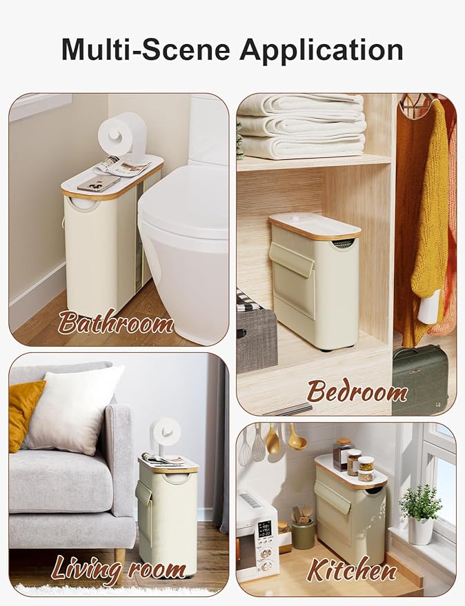 Toilet Paper Storage Basket Holder Holds 9-12 +1 Rolls Elegant Multi-Functional Bathroom Toilet Paper Holder Stand Storage Organizer Waterproof with Tray Hold Phone Wet Wipes Beige